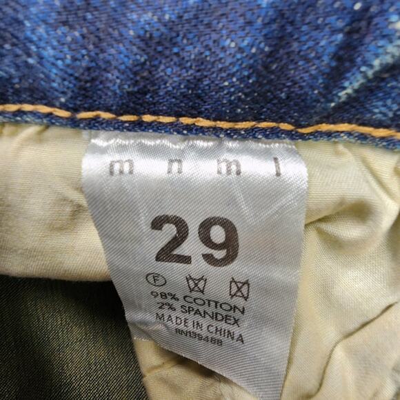 MNML Bleach Distressed Skinny Jeans Mens Size 29 - Picture 11 of 11